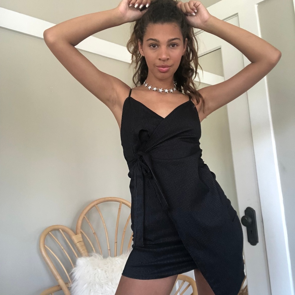 Pinstripe Mini Dress